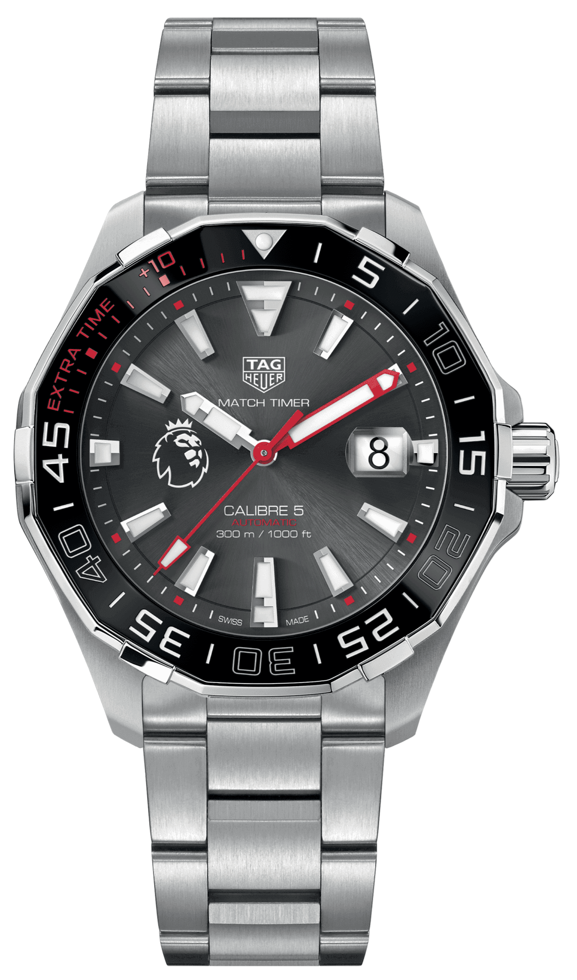 Tag Heuer Aquaracer Calibre 5 Premiere League Edition Black Dial Silve