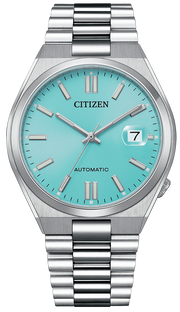 Citizen Tsuyosa Automatic Turquoise Dial Silver Steel Strap Watch For Men - NJ0151-88M