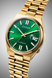 Citizen Tsuyosa Automatic Green Dial Gold Steel Strap Watch For Men - NJ0152-51X