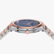 Salvatore Ferragamo Sapphire Blue Dial Two Tone Steel Strap Watch for Men - SFHP007-20