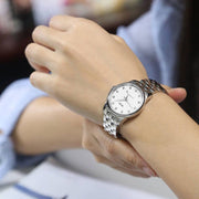 Mido Baroncelli III Automatic Diamonds White Dial Silver Steel Strap Watch For Women - M7600.4.66.1