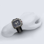 Gucci Coupe Chronograph Blue Dial Two Tone NATO Strap Watch for Men - YA131203