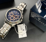 Maserati Successo Chronograph Blue Dial Two Tone Steel Strap Watch For Men - R8873621008