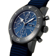 Breitling Superocean Heritage Chronograph 44 Outerknown Blue Dial Blue NATO Strap Watch for Men - M133132A1C1W1