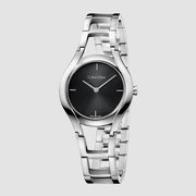 Calvin Klein Class Black Dial Silver Steel Strap Watch for Women - K6R23121