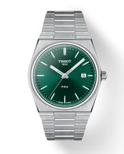 Tissot PRX Green Dial Silver Steel Strap Watch For Men - T137.410.11.091.00