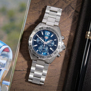 Tag Heuer Formula 1 Chronograph Blue Dial Silver Steel Strap Watch for Men - CAZ101K.BA0842