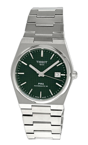 Tissot PRX Powermatic 80 Green Dial Silver Steel Strap Watch for Men - T137.207.11.091.00