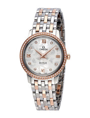 Omega De Ville Prestige Quartz Diamonds Silver Dial Two Tone Steel Strap Watch for Women - 424.25.27.60.52.001