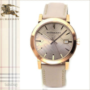 Burberry The City Beige Dial Brown Leather Strap Watch for Women - BU9014