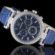Swarovski Era Journey Blue Dial Blue Leather Strap Watch for Women - 5479239