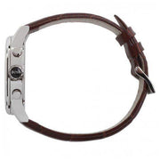 Hugo Boss Jet Chronograph Silver Dial Brown Leather Strap Watch for Men - 1513280