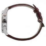 Hugo Boss Jet Chronograph Silver Dial Brown Leather Strap Watch for Men - 1513280