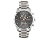 Hugo Boss Skymaster Chronograph Grey Dial Two Tone Steel Strap Watch for Men - 1513789