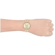 Michael Kors Melissa Pave Gold Dial Gold Steel Strap Watch for Women - MK4371
