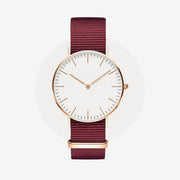 Daniel Wellington Classic Roselyn White Dial Red NATO Strap Watch For Women - DW00100271