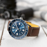 Breitling Superocean Heritage '57 Blue Dial Brown Leather Strap Watch for Men - A10370161C1X1