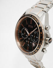 Hugo Boss Driver Sport Chronograph Grey Dial Two Tone Steel Strap Watch for Men - 1513094