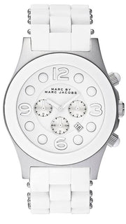 Marc Jacobs Pelly White Dial White Silicone Strap Watch for Women - MBM2565