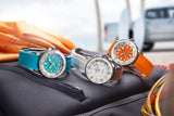 Breitling Superocean Automatic 36 Orange Dial Orange Rubber Strap Watch for Men - A17377211O1S1