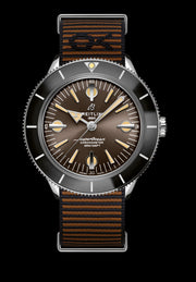 Breitling Superocean Heritage '57 Outerknown Brown Dial Brown NATO Strap Watch for Men - A103703A1Q1W1