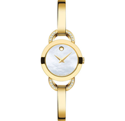 Movado Rondiro Mother of Pearl Dial Gold Steel Strap Watch For Women - 0606889