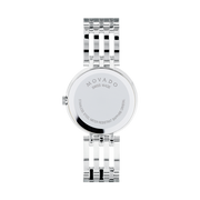 Movado Esperanza 63 Diamonds Black Dial Silver Steel Strap Watch For Women - 0607052