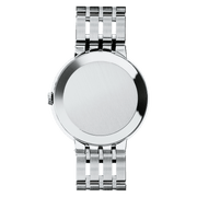 Movado Esperanza 39mm Black Dial Silver Steel Strap Watch For Men - 0607057