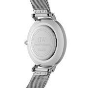 Daniel Wellington Petite Sterling White Dial Silver Mesh Bracelet Watch For Women - DW00100220