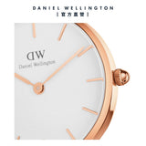 Daniel Wellington Petite Pressed Melrose White Dial Gold Mesh Bracelet Watch For Women - DW00100447