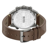 Hugo Boss Nomad Chronograph Blue Dial Brown Leather Strap Watch for Men - 1513773