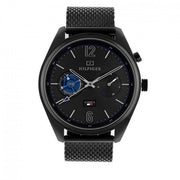 Tommy Hilfiger Deacon Analog Black Dial Black Mesh Bracelet Watch for Men - 1791547