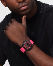 Versace Icon Active Chronograph Black Dial Pink Rubber Strap Watch For Men - VEZ700221