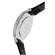 Daniel Wellington Classic Petite Sheffield White Dial Black Leather Strap Watch For Women - DW00100186