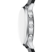 Emporio Armani Renato Chronograph Black Dial Black Leather Strap Watch for Men - AR8034