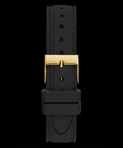 Guess Cosmic Multifunction Black Dial Black Silicone Strap Watch For Women - GW0466L1