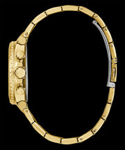 Guess Cosmic Chronograph Gold Dial Gold Steel Strap Watch for Women - GW0465L1