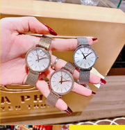 Michael Kors Pyper Quartz Mother of Pearl White Dial Rose Gold Mesh Strap Watch For Women - MK4588
