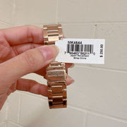 Michael Kors Emery Three-Hand Crystals Silver Dial Rose Gold Steel Strap Watch for Women - MK4644