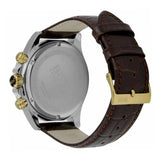 Hugo Boss Ikon Chronograph White Dial Brown Leather Strap Watch for Men - 1513174