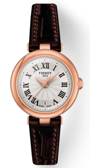 Tissot Bellissima Small Lady White Dial Brown Leather Strap Watch For Women - T126.010.36.013.00