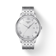 Tissot T Classic Tradition Silver Dial Silver Steel Strap Watch For Men - T063.610.11.038.00