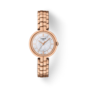 Tissot T Lady Flamingo Mother of Pearl Dial Rose Gold Steel Strap Watch For Women - T094.210.33.111.01
