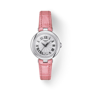 Tissot Bellissima Small Lady Silver Dial Pink Leather Strap Watch For Women - T126.010.16.013.01