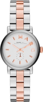 Marc Jacobs Baker White Dial Two Tone Steel Strap Watch for Women - MBM3331