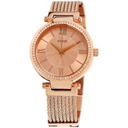 Guess Soho Rose Gold Dial Stainless Steel Watch For Women - W0638L4