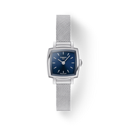 Tissot Lovely Square Blue Dial Silver Mesh Bracelet Watch For Women - T058.109.11.041.00
