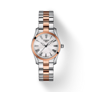 Tissot T Wave Mother of Pearl Dial Two Tone Steel Strap Watch For Women - T112.210.22.113.01