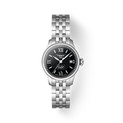 Tissot Le Locle Automatic Small Lady Black Dial Silver Steel Strap Watch For Women - T41.1.183.53