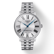 Tissot T Classic Carson Premium Powermatic 80 Silver Dial Silver Steel Strap Watch For Men - T122.407.11.033.00